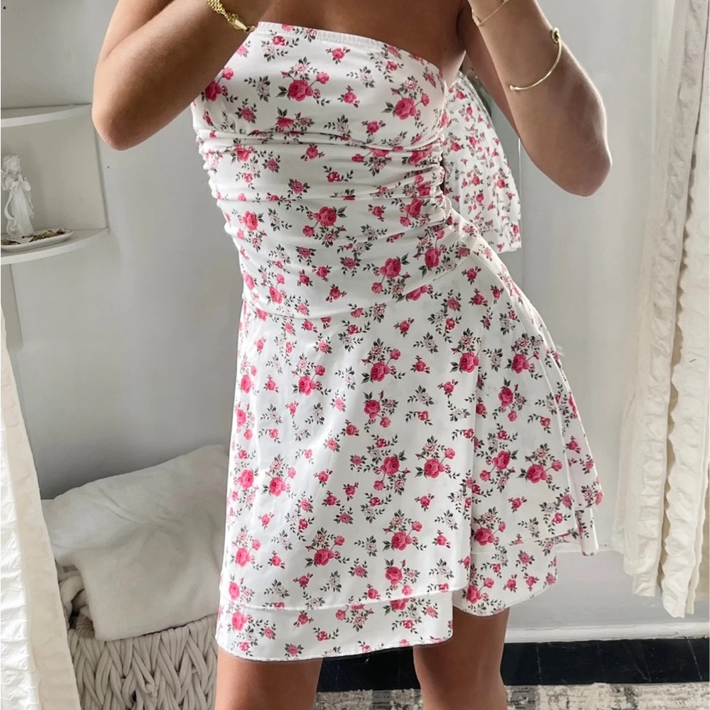 Floral Strapless Dress